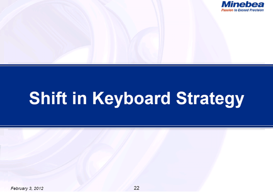 Shift in Keyboard Strategy
