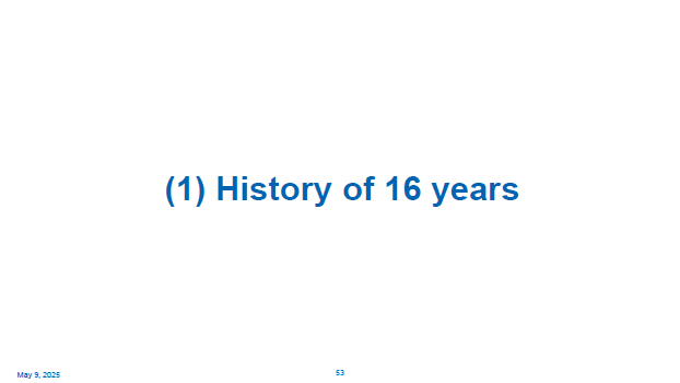 (1) History of 16 years