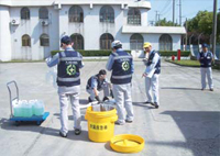 image : Damage control training for chemical substance leaks under way at the Shanghai Plant(3)