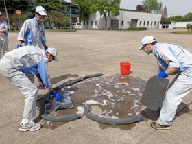image : Chemical substance leakage preparedness training session at Shanghai Plant