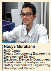 image : Naoya Murakami R&D Group Rotary Components Engineering Development Division Electronic Device & Component Manufacturing Headquarters Rotary Components Engineering Development Division
